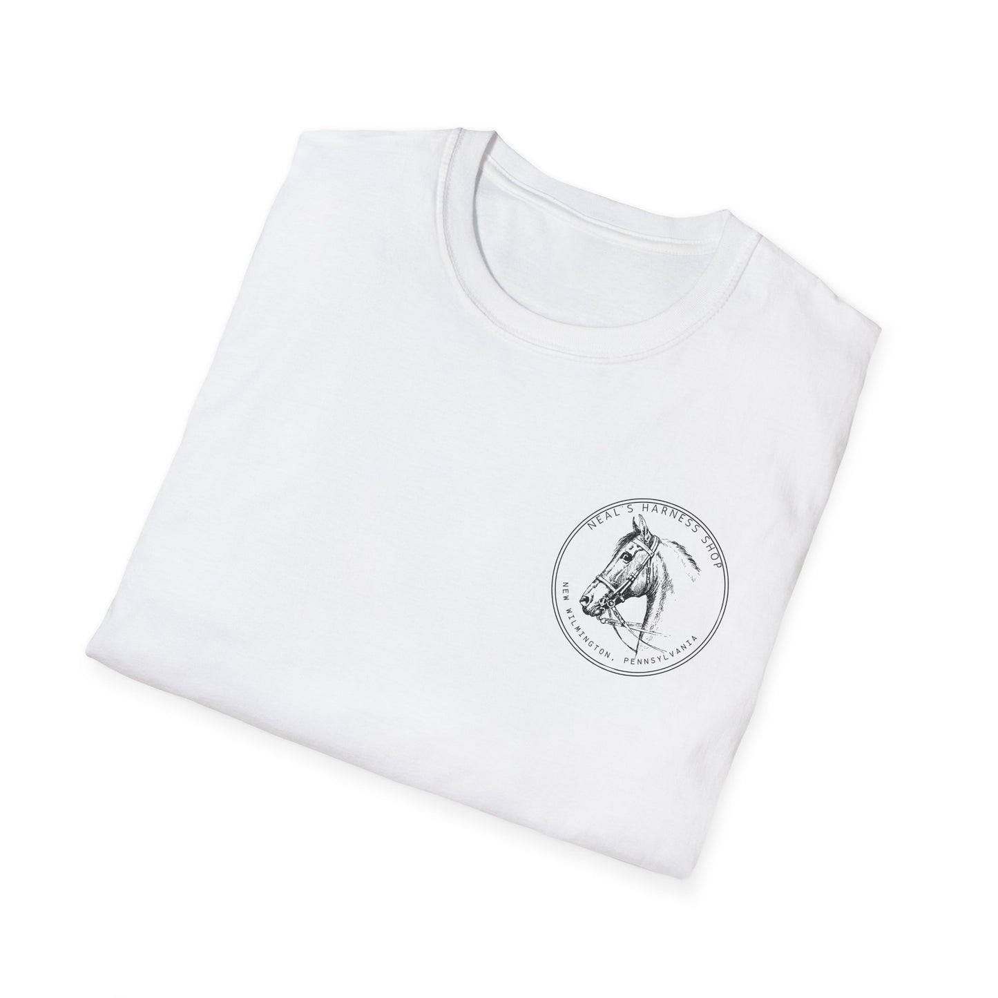 Neal's Harness Shop Unisex Softstyle T-Shirt - (Front and Back Design) - Simple Life Amish Store