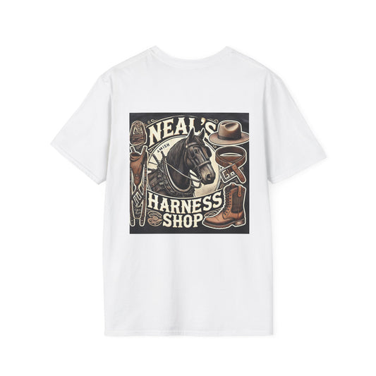Neal's Harness Shop Unisex Softstyle T-Shirt - (Front and Back Design) - Simple Life Amish Store