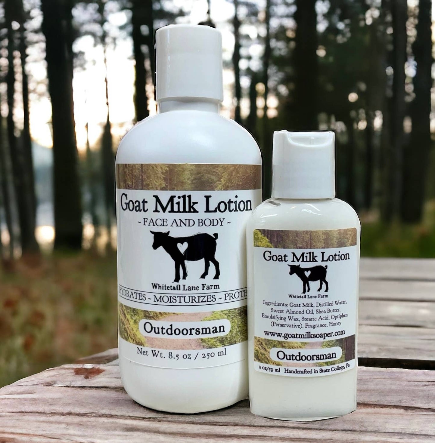 Goat Milk Lotion Outdoorsman 8 oz pump - Simple Life Amish Store