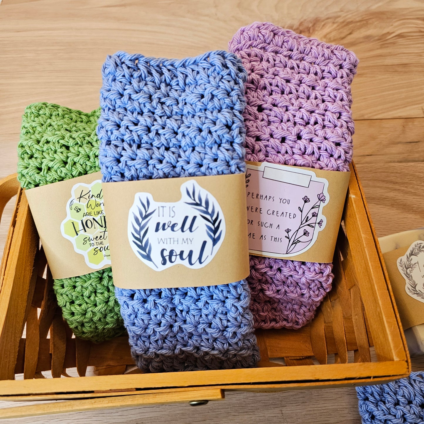 Hand-Crocheted Cotton Washcloths (set of 10) - Simple Life Amish Store