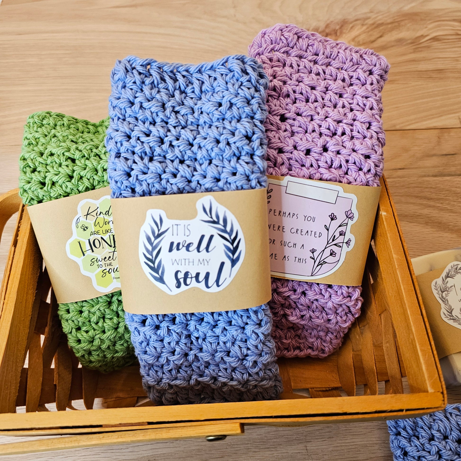 Hand-Crocheted Cotton Washcloths (set of 10) - Simple Life Amish Store