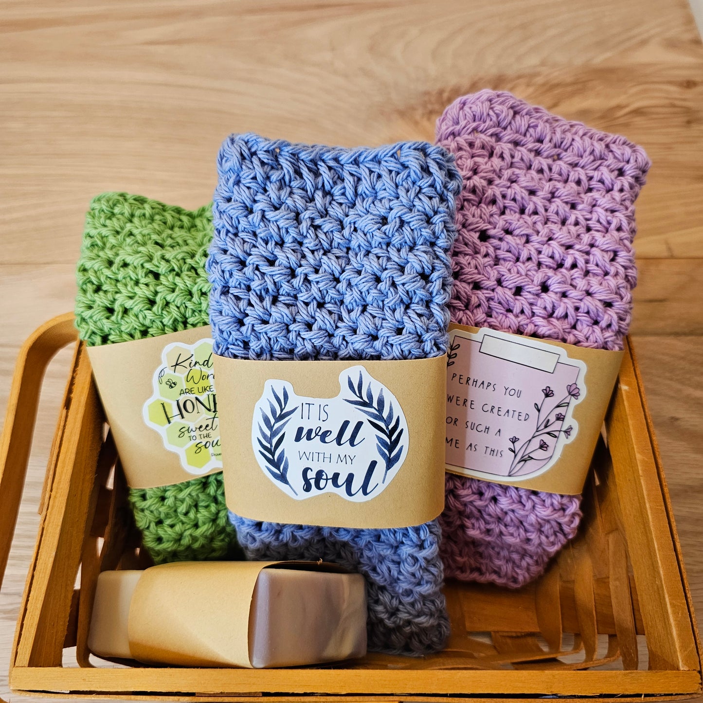 Hand-Crocheted Cotton Washcloths (set of 10) - Simple Life Amish Store