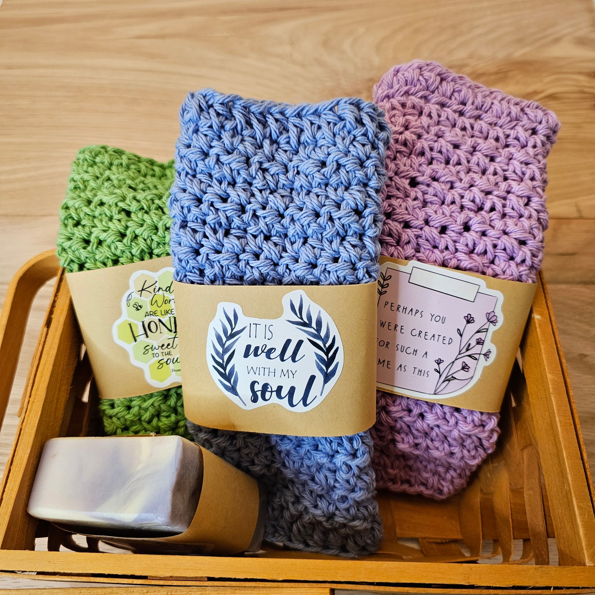 Hand-Crocheted Cotton Washcloths (set of 10) - Simple Life Amish Store