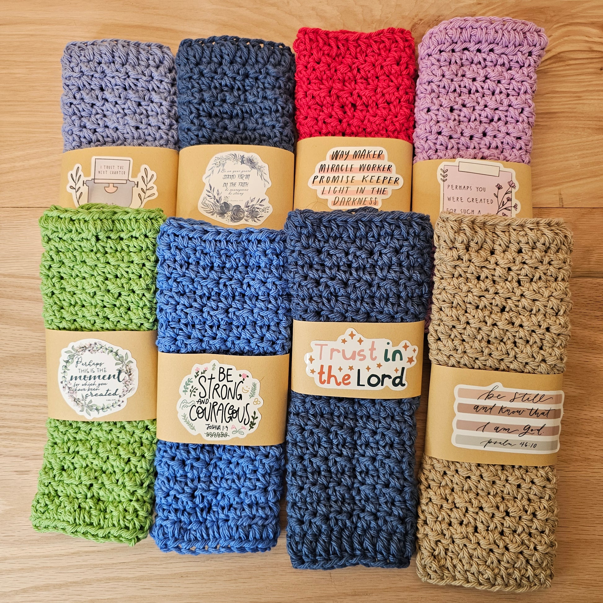 Hand-Crocheted Cotton Washcloths (set of 10) - Simple Life Amish Store