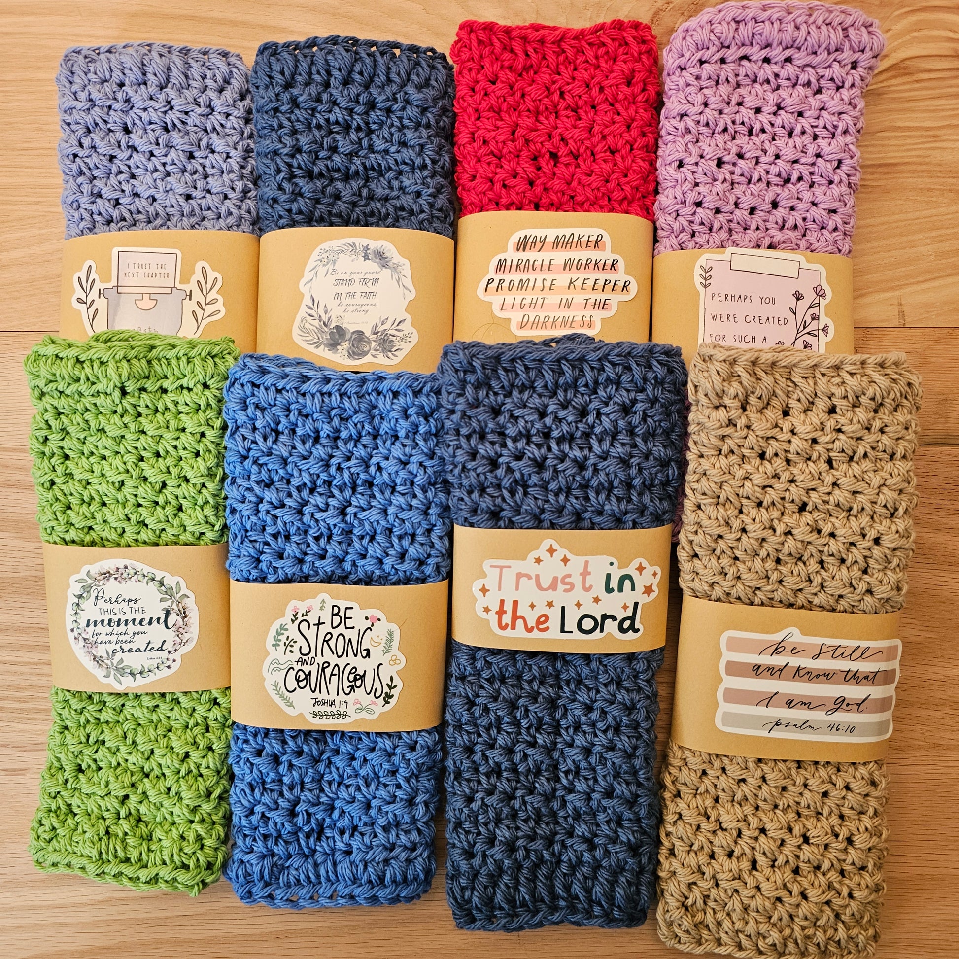 Hand-Crocheted Cotton Washcloths (set of 10) - Simple Life Amish Store