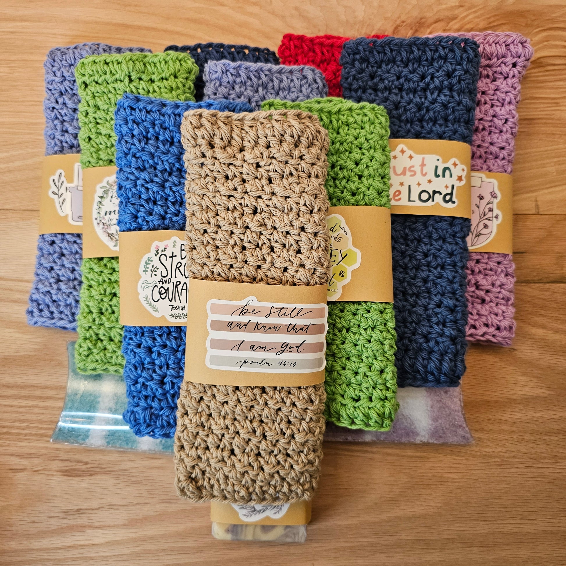 Hand-Crocheted Cotton Washcloths (set of 10) - Simple Life Amish Store
