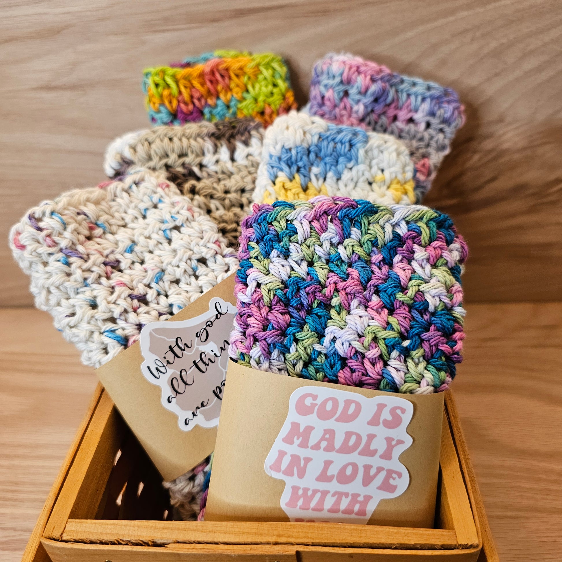 Hand-Crocheted Cotton Washcloths (set of 10) - Simple Life Amish Store