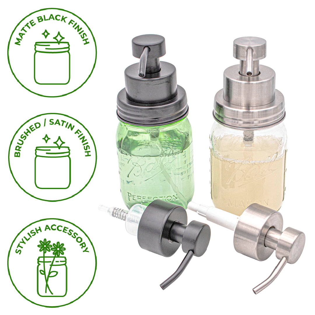 Foaming Soap Pump Dispensers for Regular Mouth Mason Jars - Simple Life Amish Store