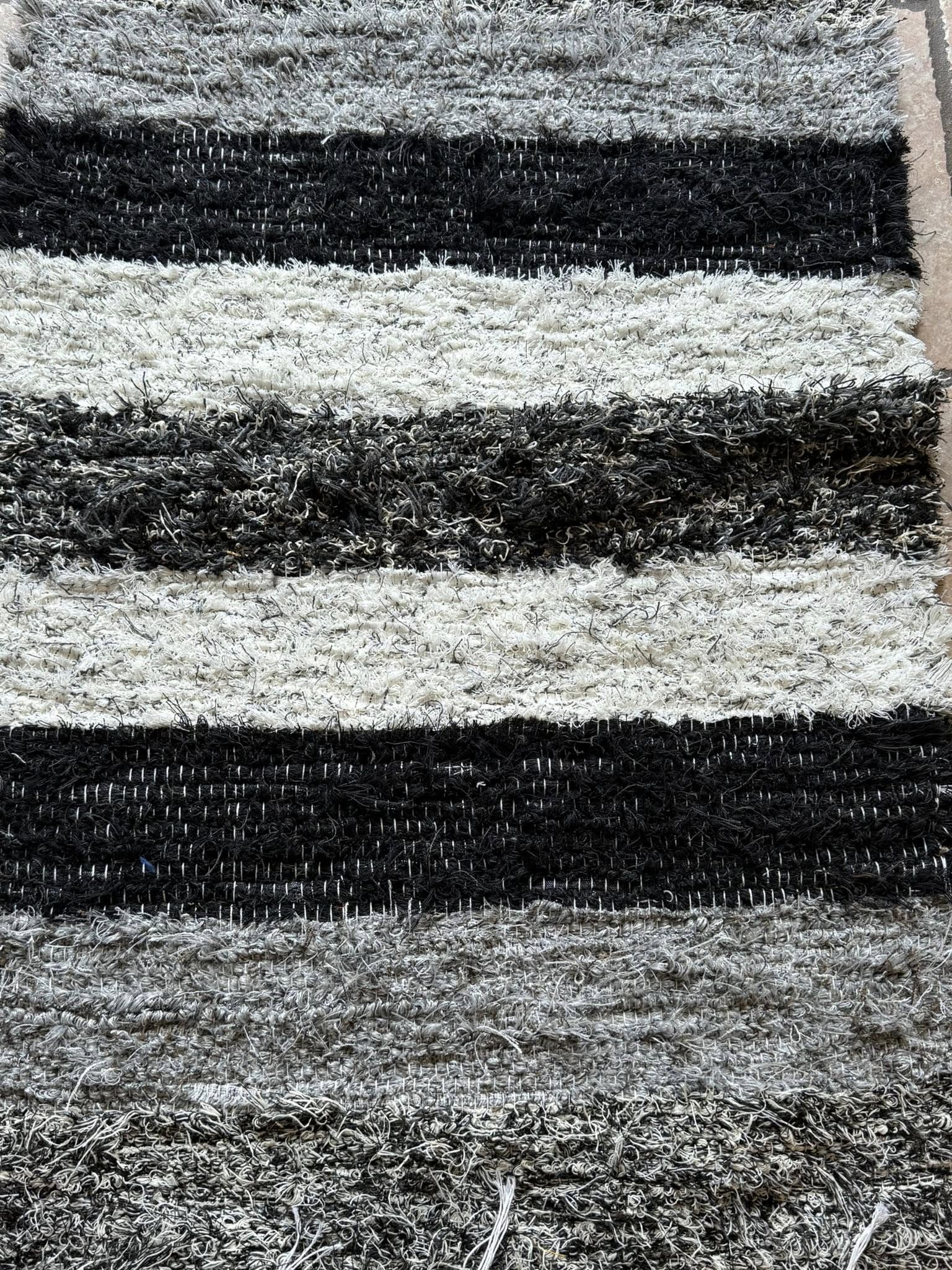 Amish Made Woven Rugs ((Black, grey, white) (26” x 44”) - Simple Life Amish Store