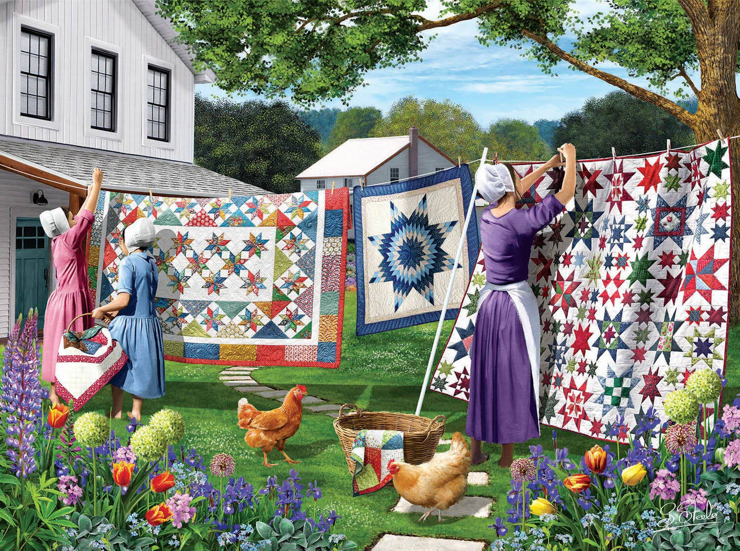 0653 Quilts in the Backyard 500 pc Puzzle