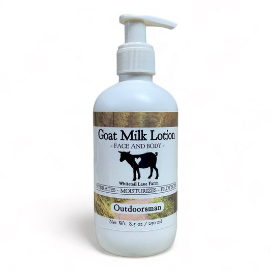 Goat Milk Lotion Outdoorsman 8 oz pump - Simple Life Amish Store