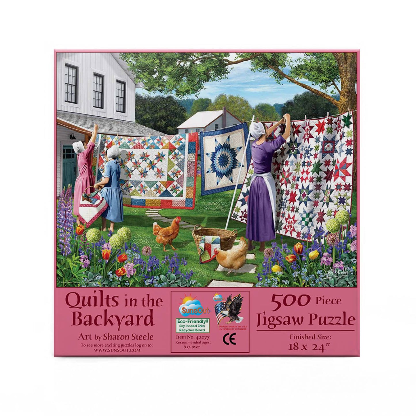 0653 Quilts in the Backyard 500 pc Puzzle