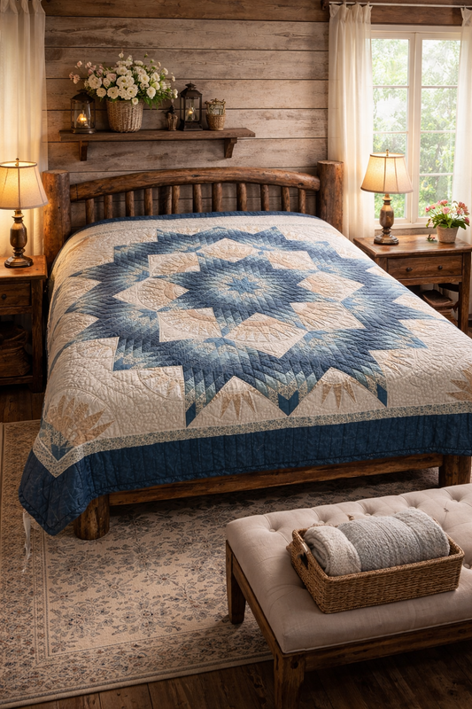 Amish Quilt (Mariner’s Star) - Simple Life Amish Store