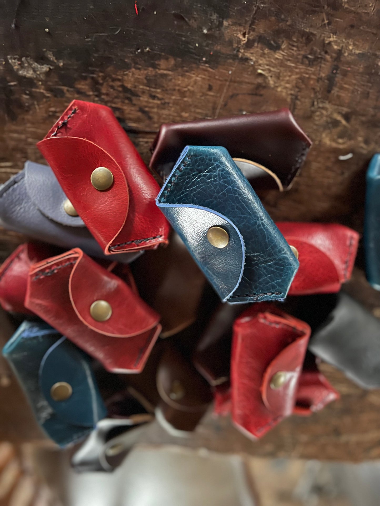 Amish made leather coin pouches - Simple Life Amish Store