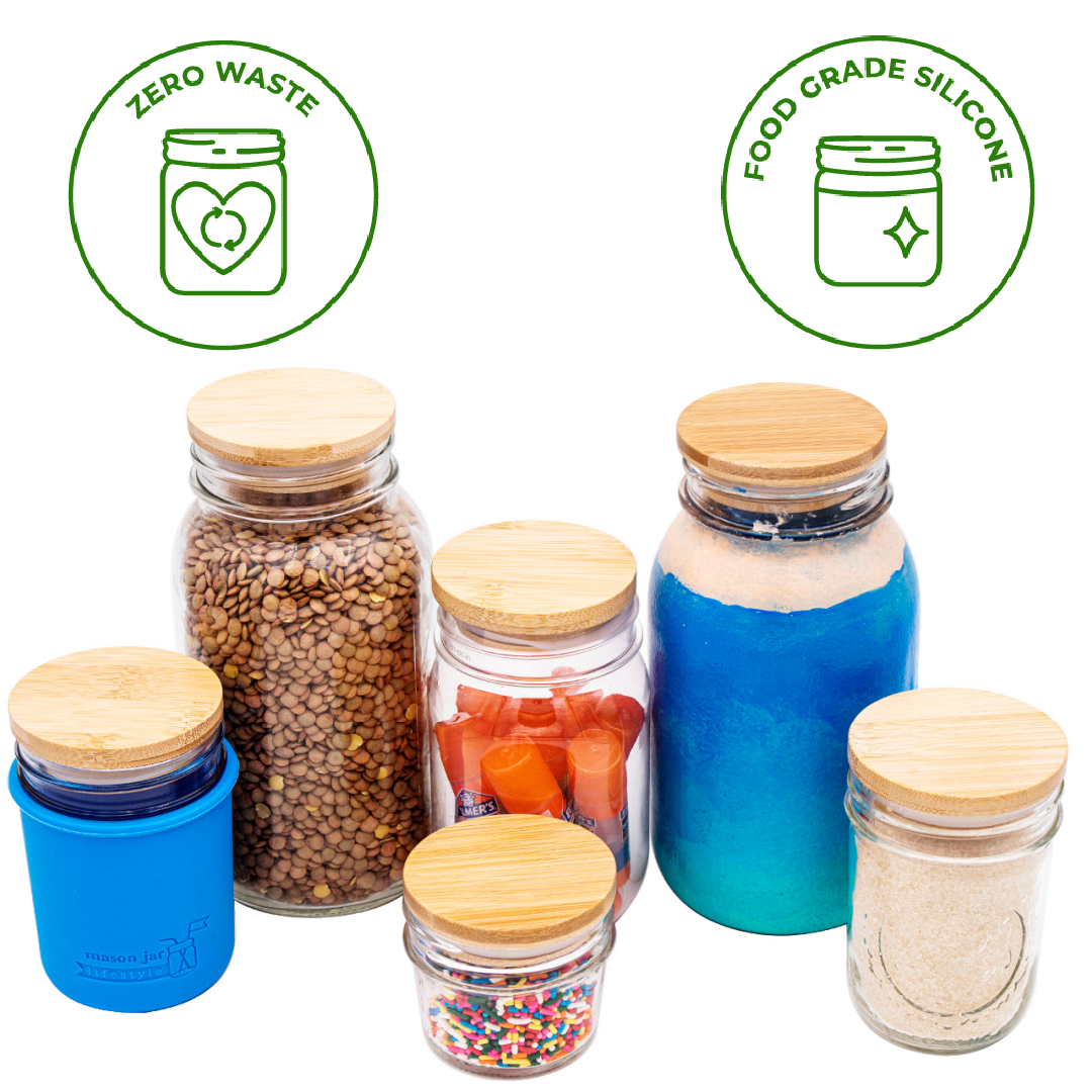 Bamboo Storage Stopper Lids for Mason Jars - Simple Life Amish Store
