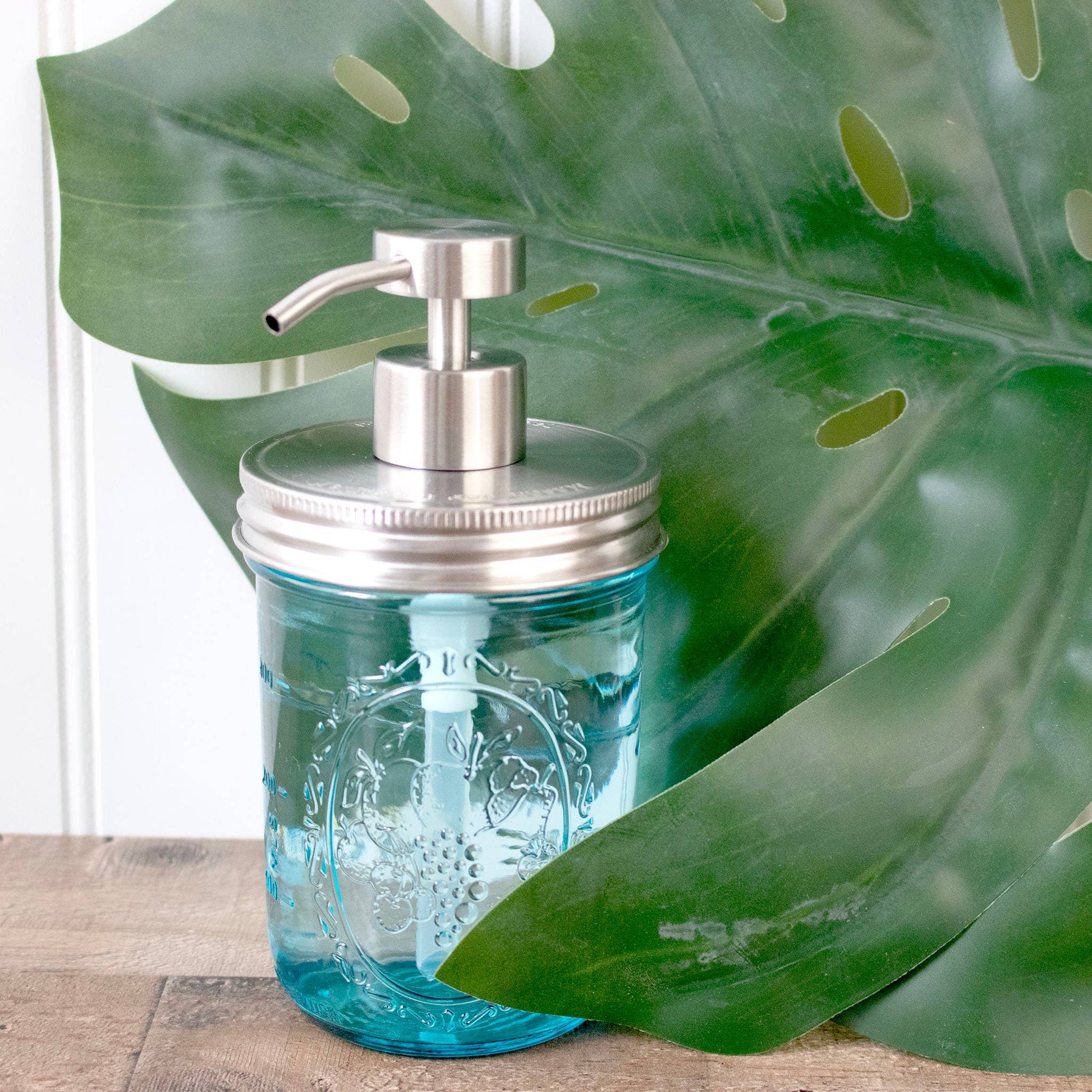 Satin / Brushed Finish Soap Pump Dispensers for Mason Jars - Simple Life Amish Store