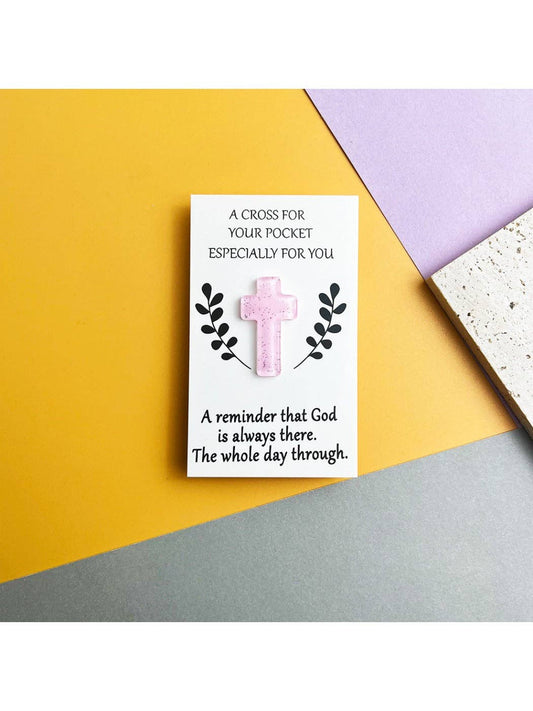 Taphug - Pocket Hug Glitter Cross - Simple Life Amish Store