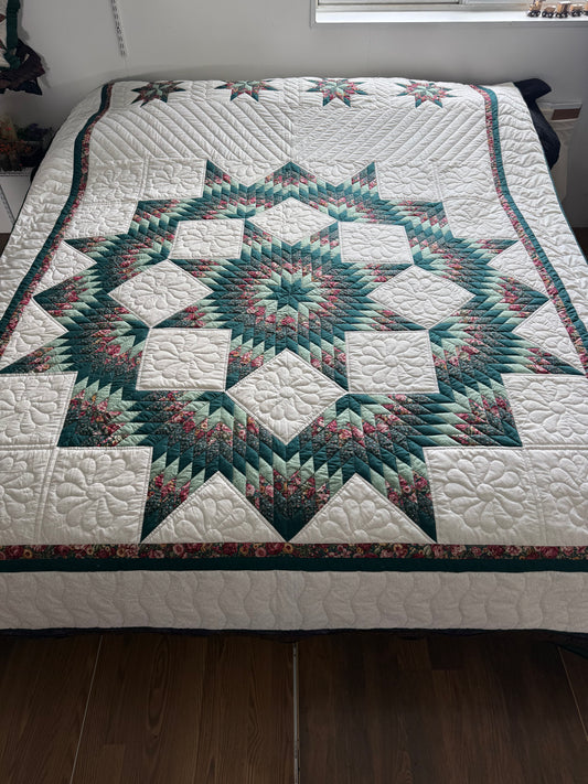 Amish Quilt (Mariner’s Star) King - Simple Life Amish Store