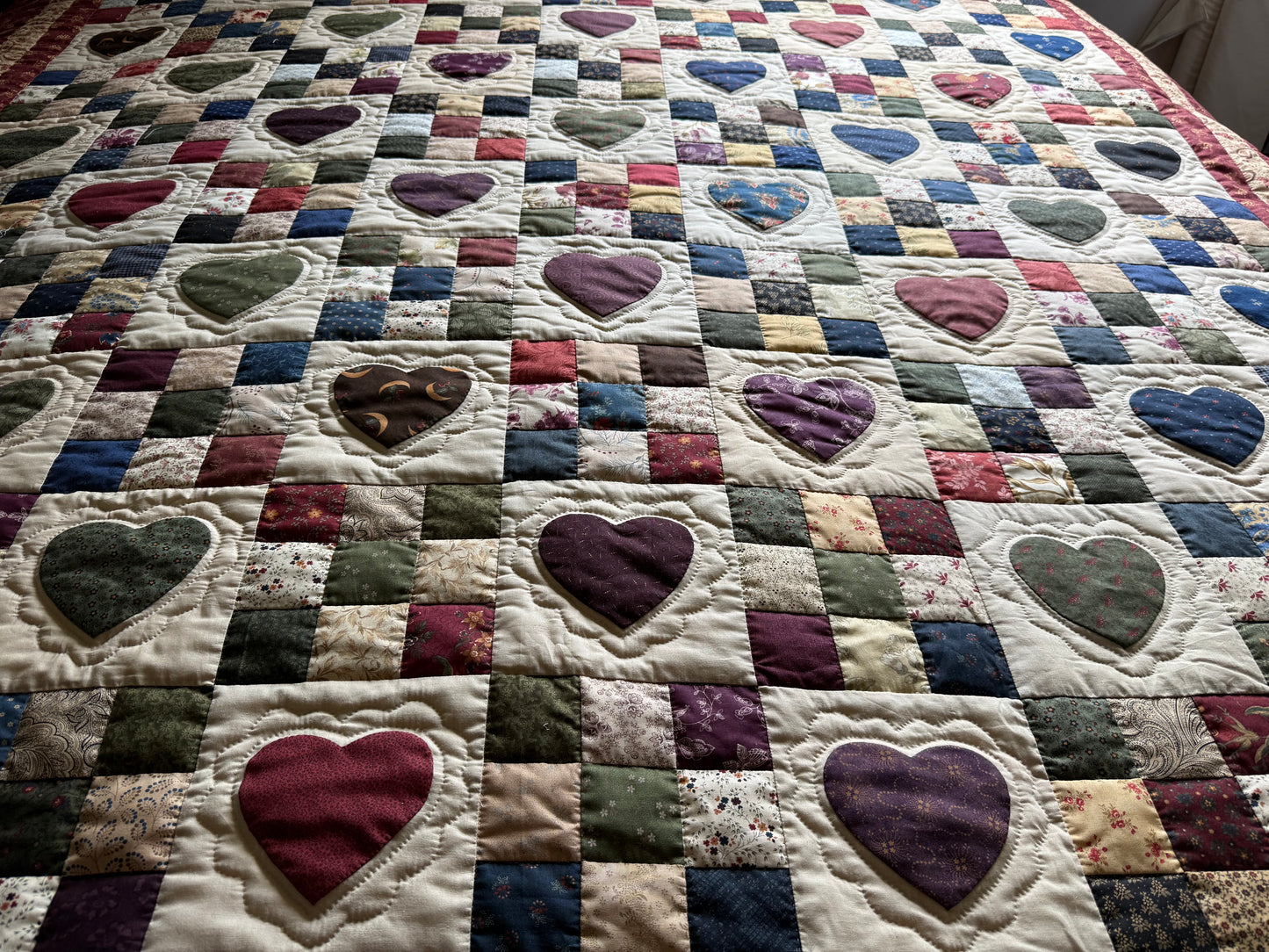 Amish Quilt (Nine-patch hearts)