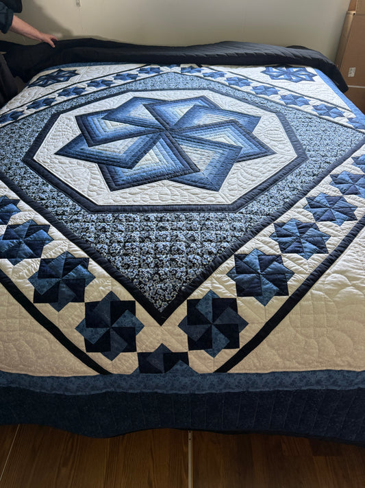 Amish Quilt (Spinning Star) Blues