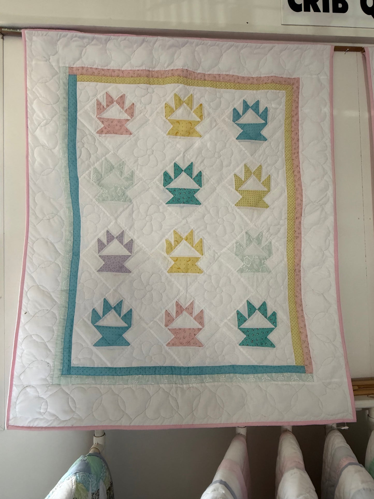 Amish hand quilted lap quilt or baby quilt - Simple Life Amish Store