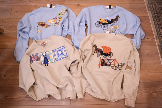 Hand-made Amish Sweatshirt (Trotting to New Wilmington) - Simple Life Amish Store