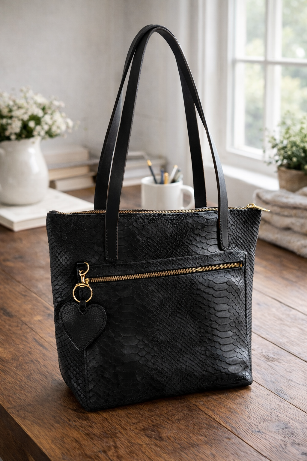 Unique Leather Tote/Purse - Handmade CUSTOM Leather Tote/Purse by local Amish Artisans (MADE TO ORDER!) Size MEDIUM - Simple Life Amish Store