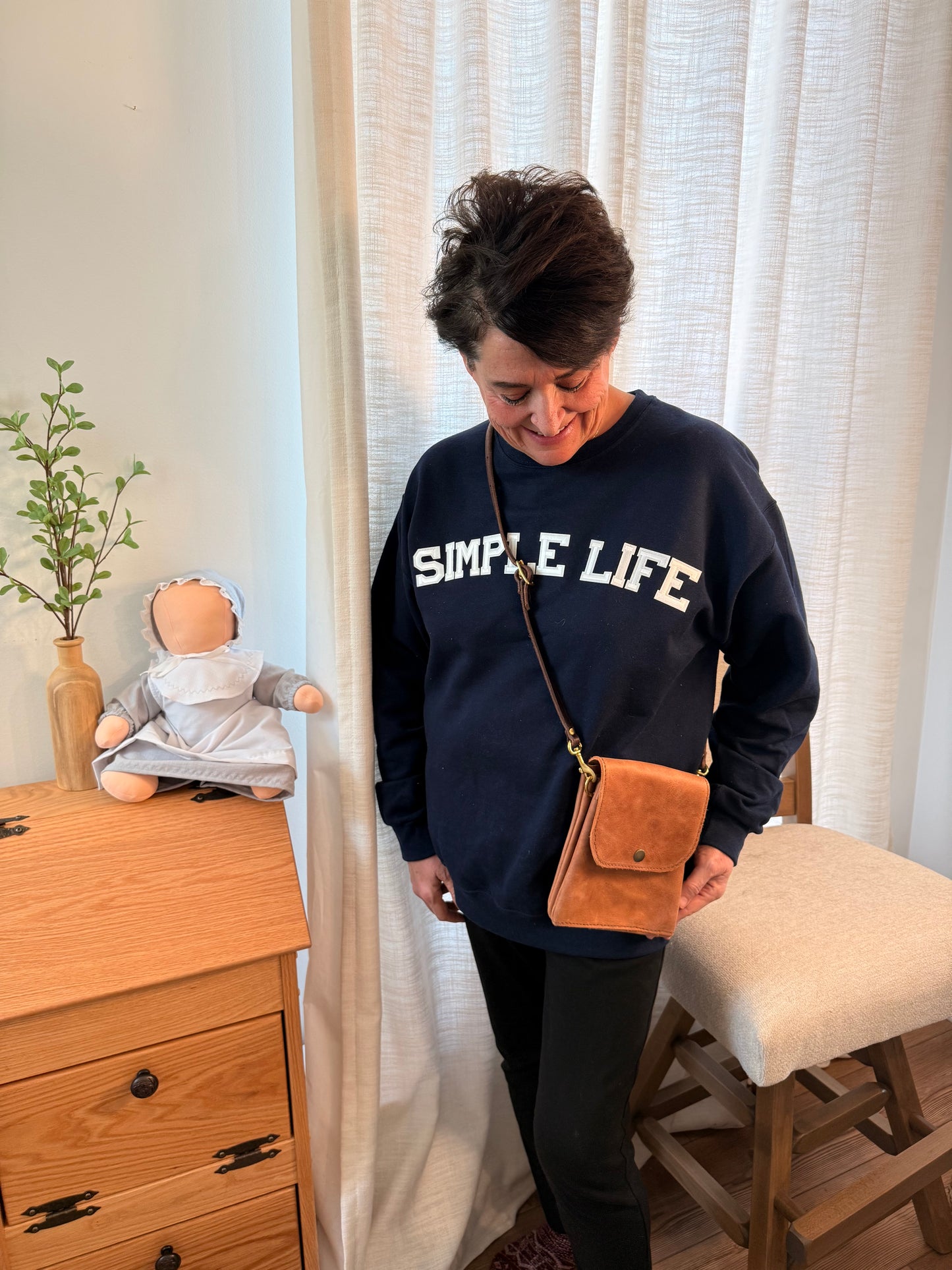 Leather Cross Body Purse - Handmade CUSTOM Leather Purse by local Amish Artisans (MADE TO ORDER!) - Simple Life Amish Store