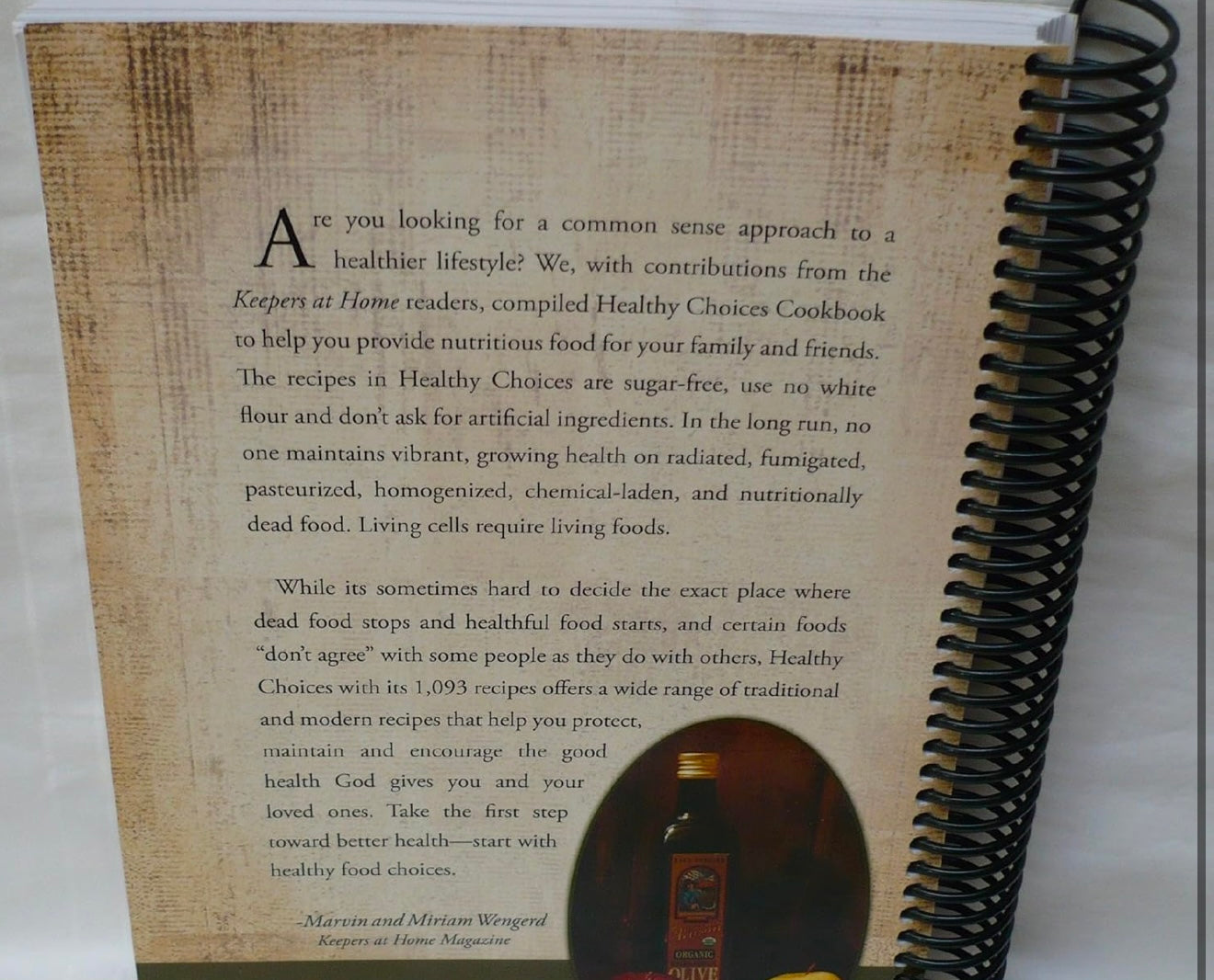 Healthy Choices Cookbook - Simple Life Amish Store
