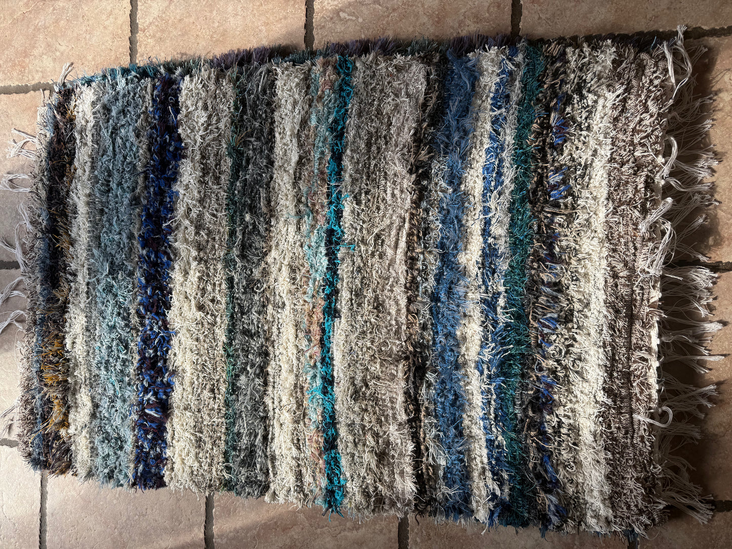 Amish Made Woven Rugs (blues and greys) (26” x 44”)