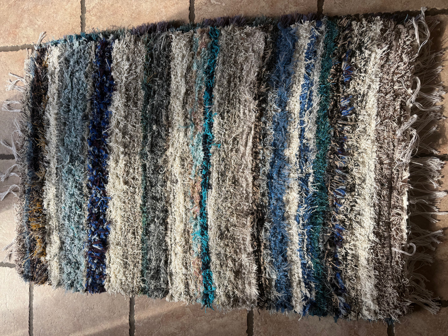 Amish Made Woven Rugs (blues and greys) (26” x 44”)