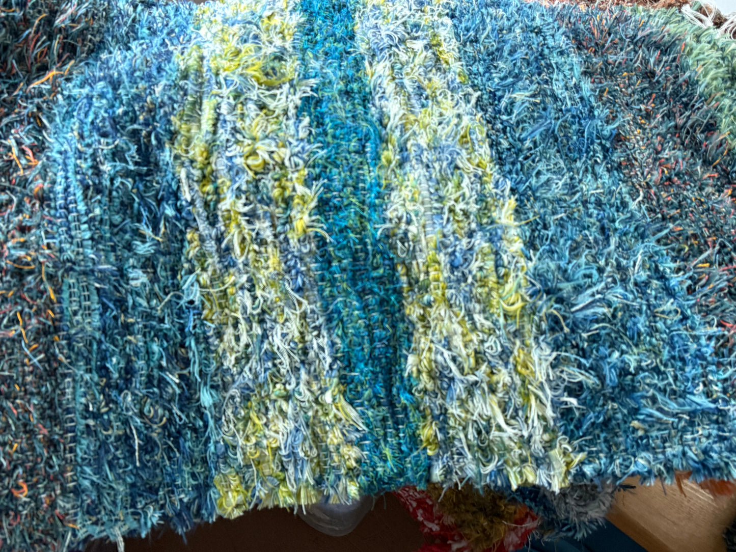 Amish Made Woven Rugs (teals, greens and blues ) (26” x 44”)