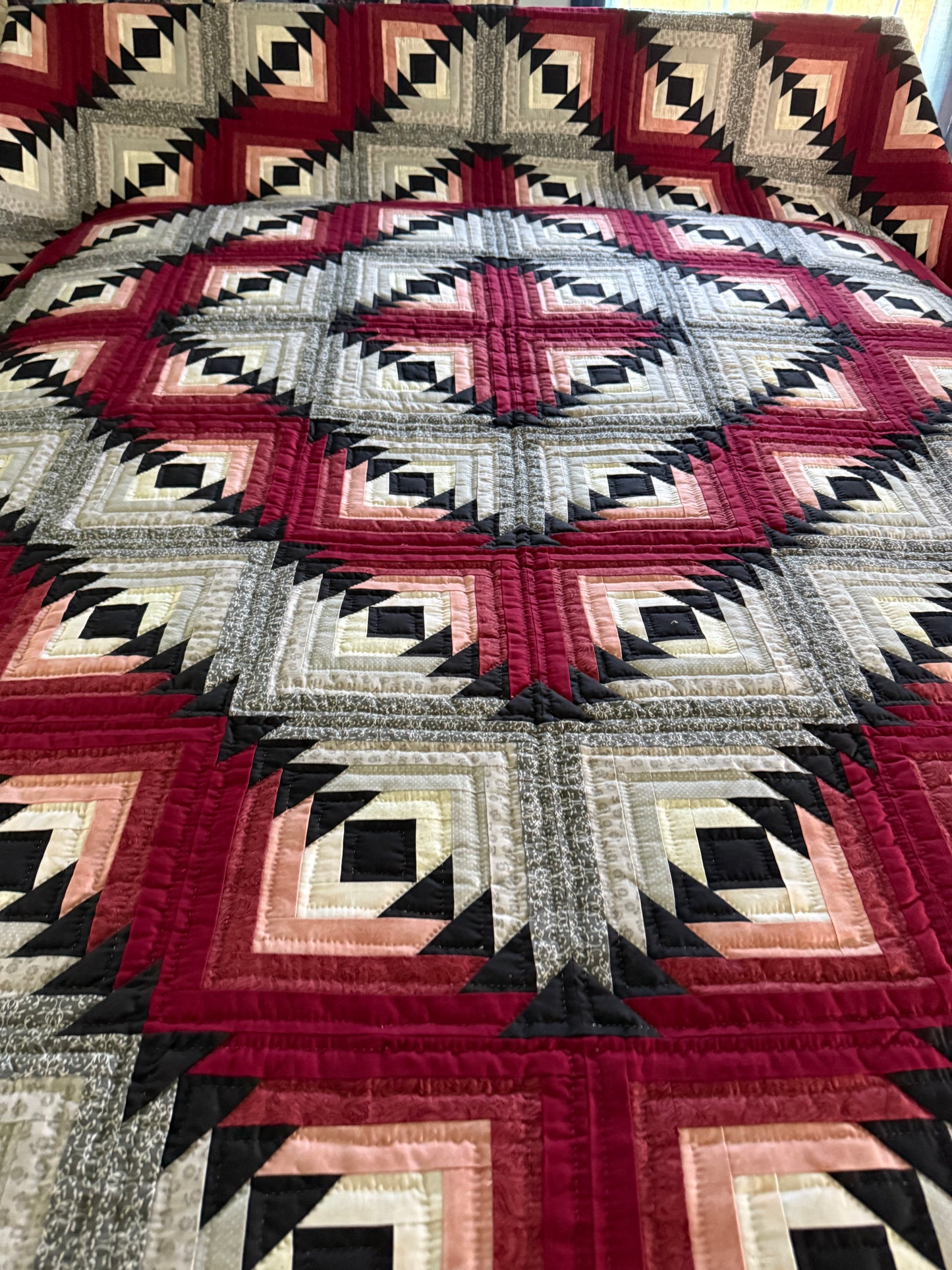 Amish Quilt (Flying Geese in the Cabin) - Simple Life Amish Store