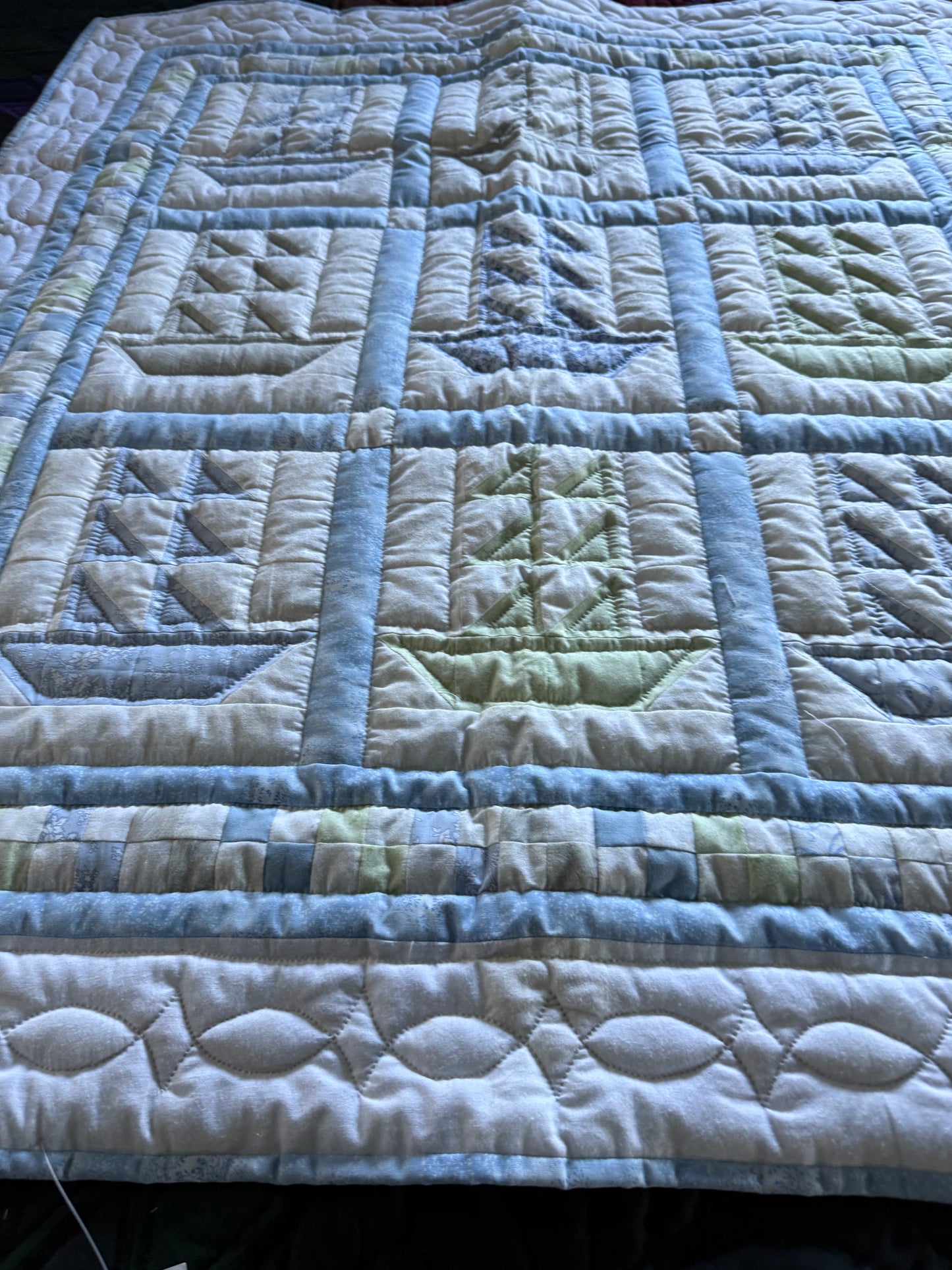 Baby quilt (Sailboats) - Simple Life Amish Store