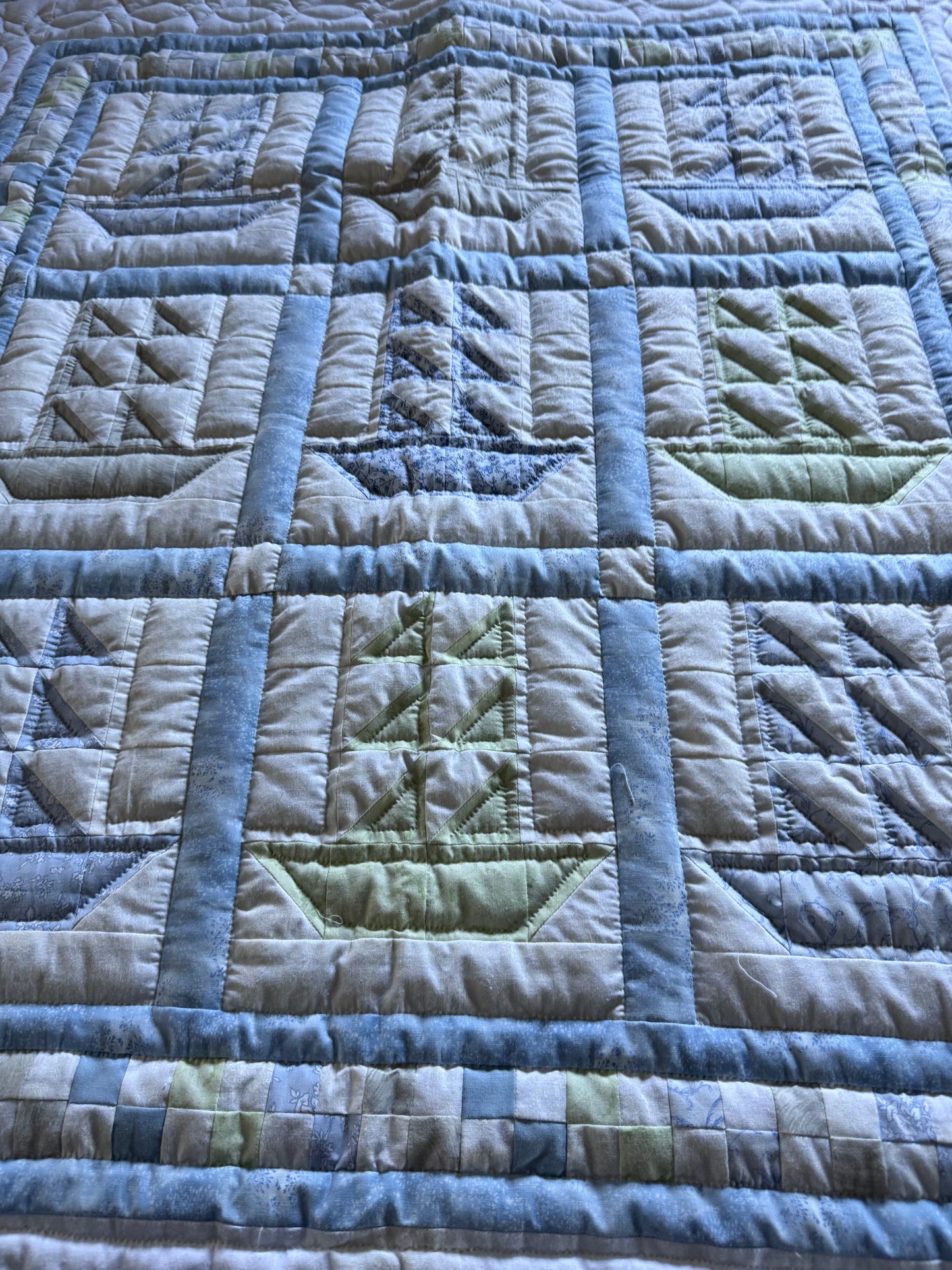 Baby quilt (Sailboats) - Simple Life Amish Store