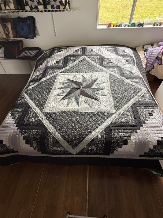Amish Quilt ( Log Cabin Star) - Simple Life Amish Store