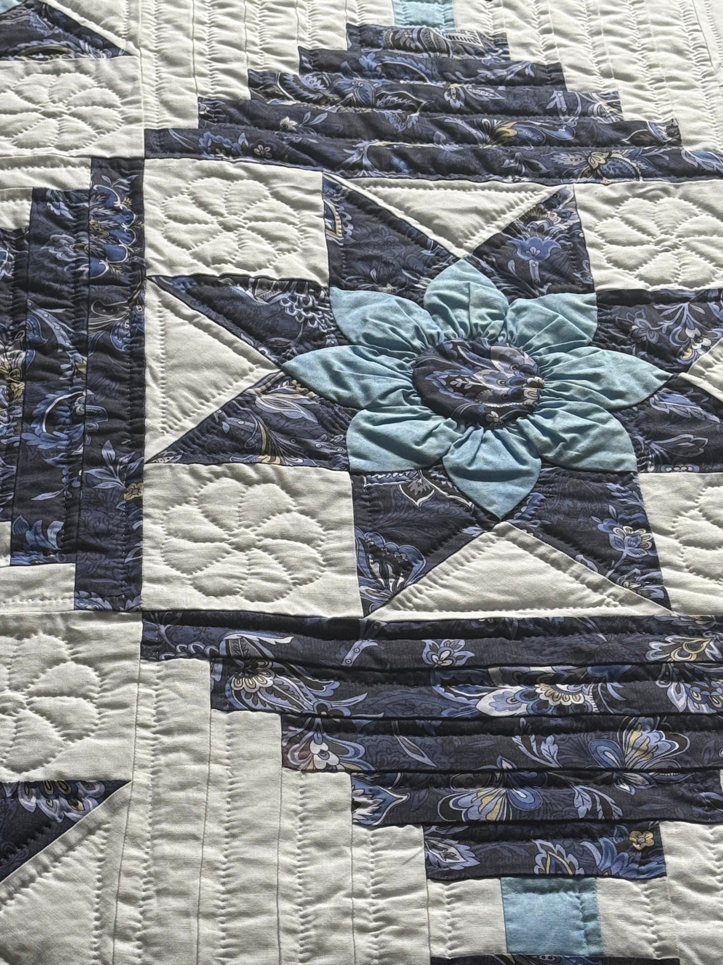 Amish Quilt (Log Cabin Star Dahlia) - Simple Life Amish Store