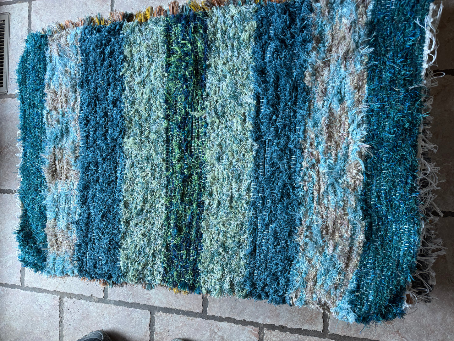 Amish Made Woven Rugs (Aqua, Turquoise, Teal.....gorgeous Ocean colors!!!) (26” x 44”) - Simple Life Amish Store