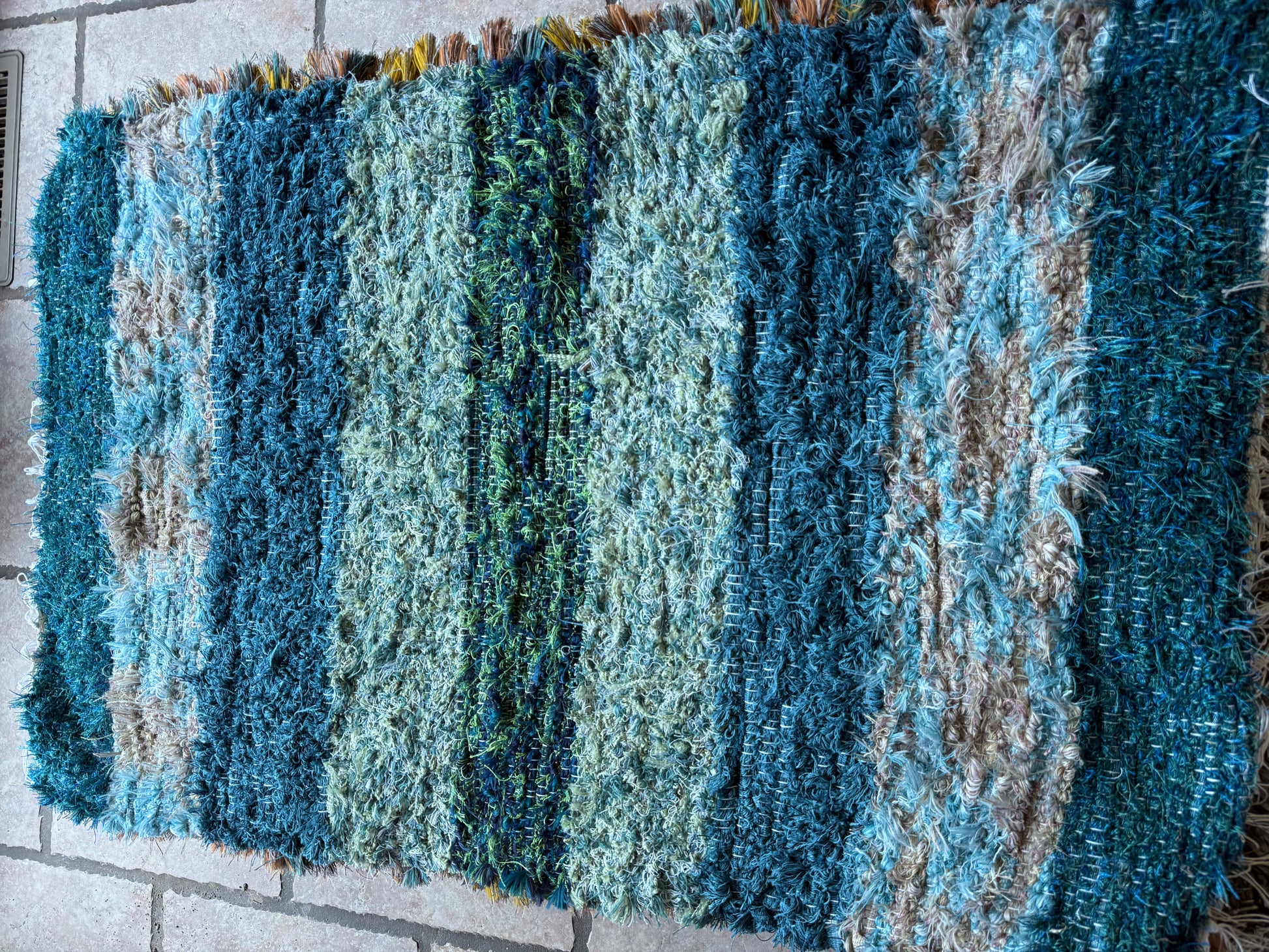 Amish Made Woven Rugs (Aqua, Turquoise, Teal.....gorgeous Ocean colors!!!) (26” x 44”) - Simple Life Amish Store