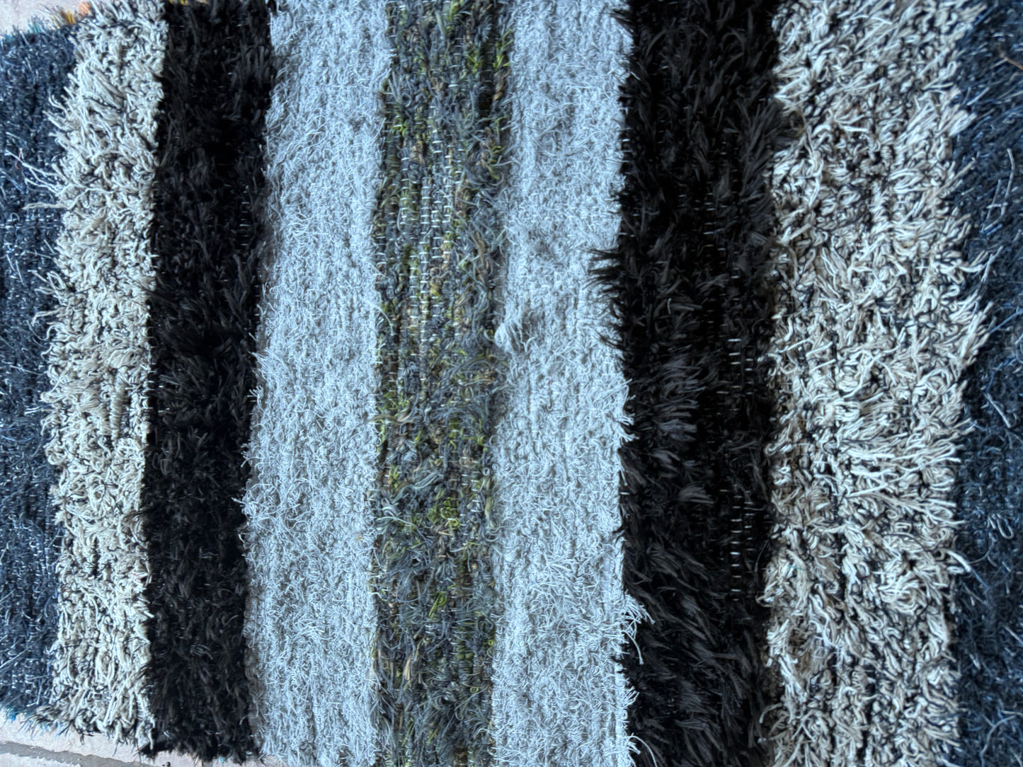 Amish Made Woven Rugs (Shades of Gray..black.. a little blue) (26” x 44”) - Simple Life Amish Store