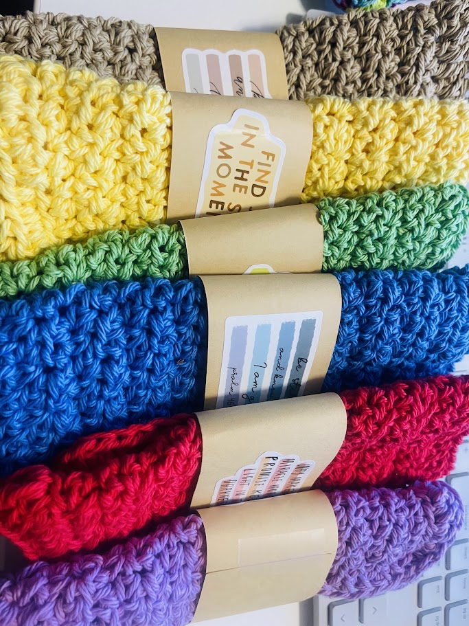 Hand-Crocheted Cotton Washcloths (set of 10) - Simple Life Amish Store
