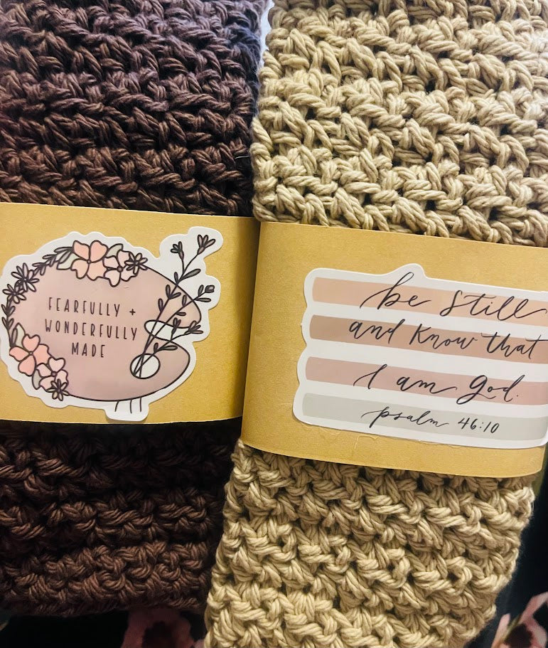 Hand-Crocheted Cotton Washcloths (set of 10) - Simple Life Amish Store