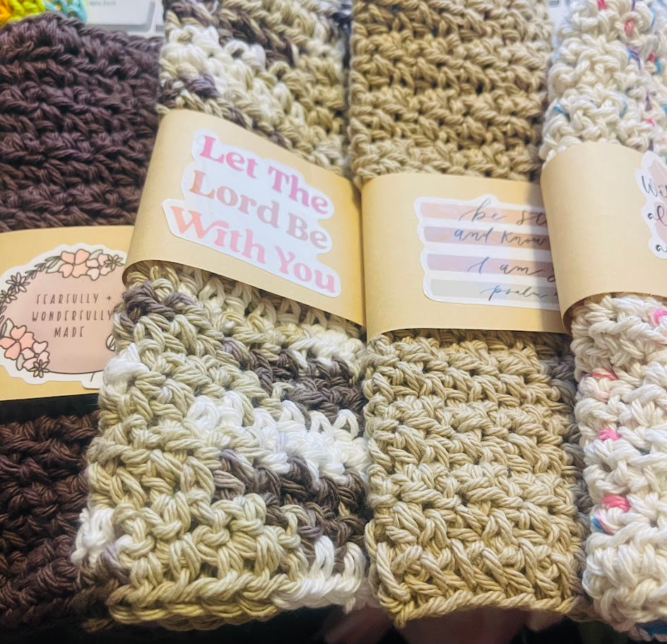 Hand-Crocheted Cotton Washcloths (set of 10) - Simple Life Amish Store