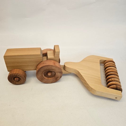 Wooden Tractor with cultipacker - Simple Life Amish Store