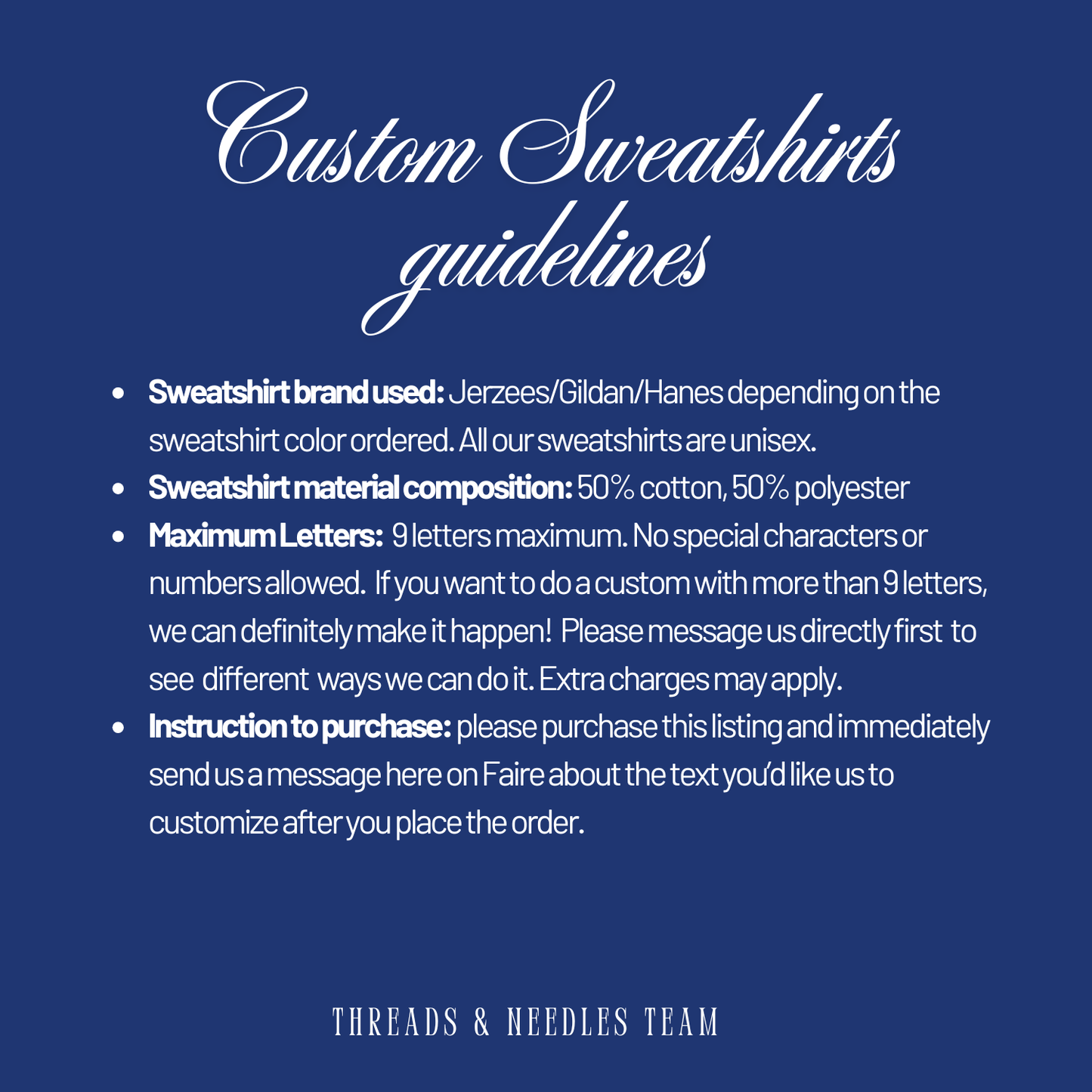 Custom Crewneck Sweatshirt! You design what you want it to say!