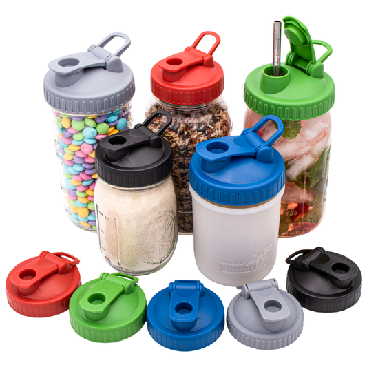 Pour & Store Shaker Lid with Carry Loop for Mason Jars - Simple Life Amish Store
