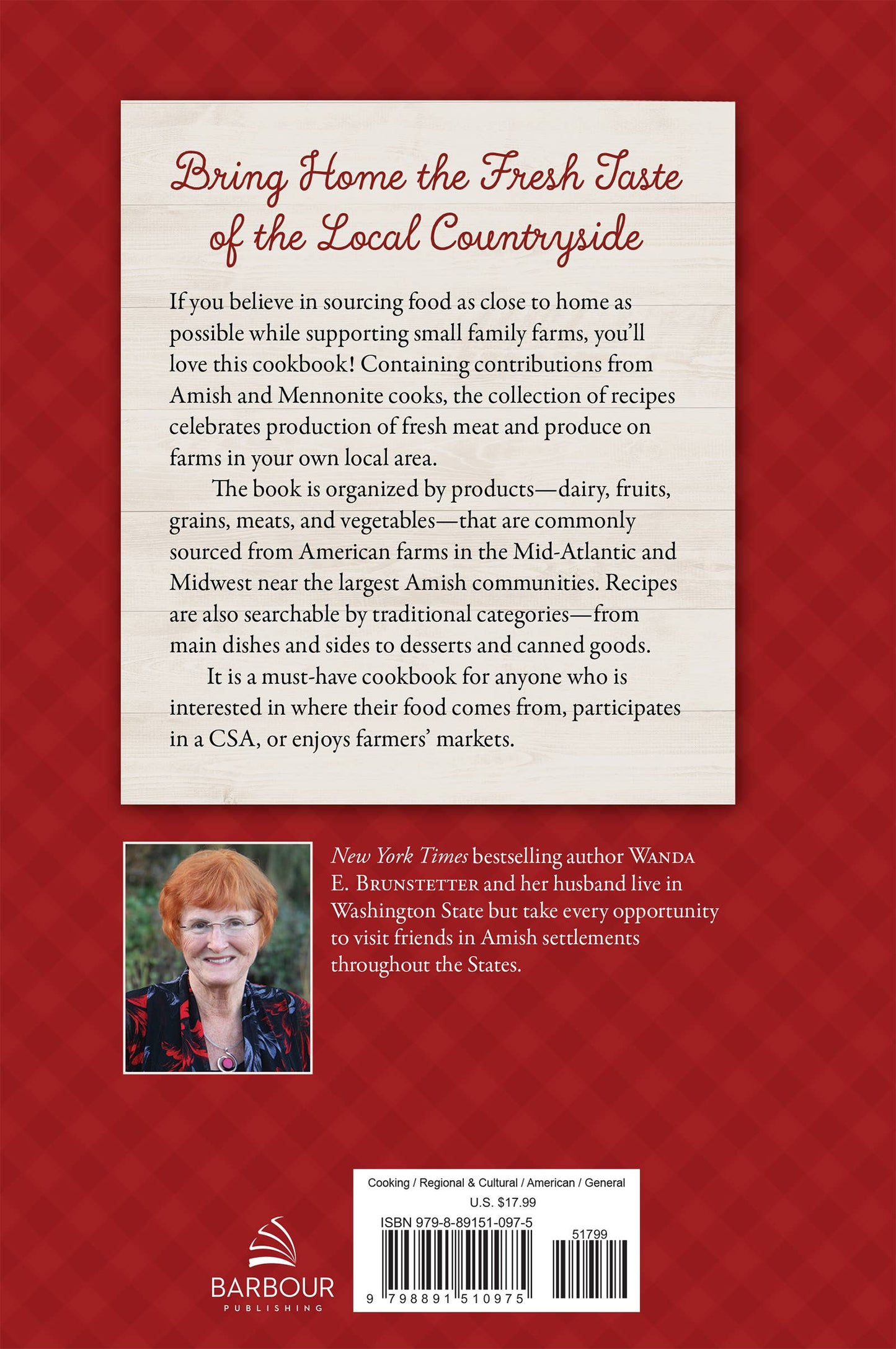Wanda E. Brunstetter's Amish Friends Farm-to-Table Cookbook - Simple Life Amish Store