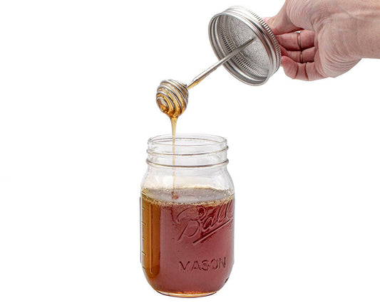Honey Dipper Stainless Steel Lid for Mason Jars - Simple Life Amish Store