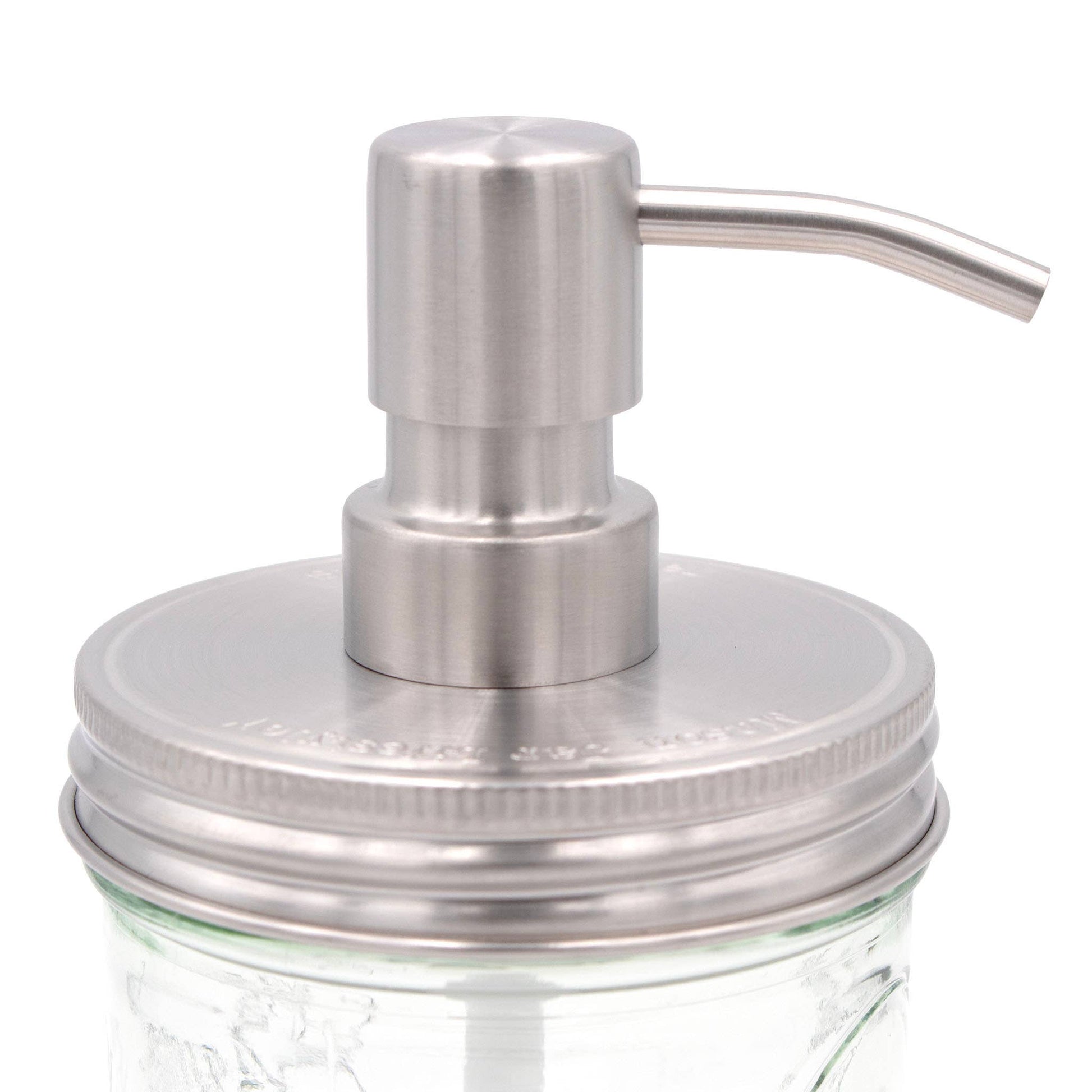 Satin / Brushed Finish Soap Pump Dispensers for Mason Jars - Simple Life Amish Store