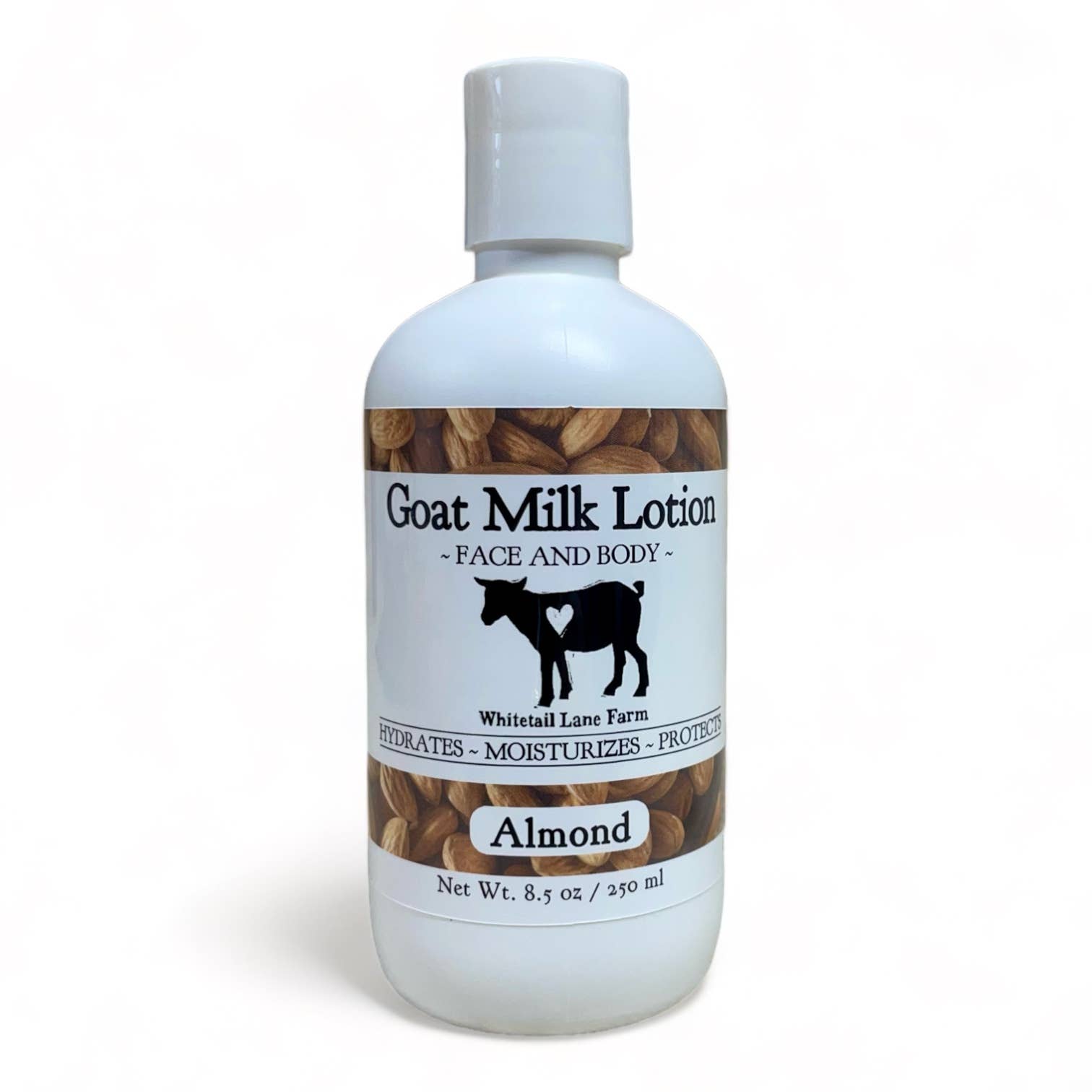 Goat Milk Lotion:  Almond scent  8 oz pump - Simple Life Amish Store